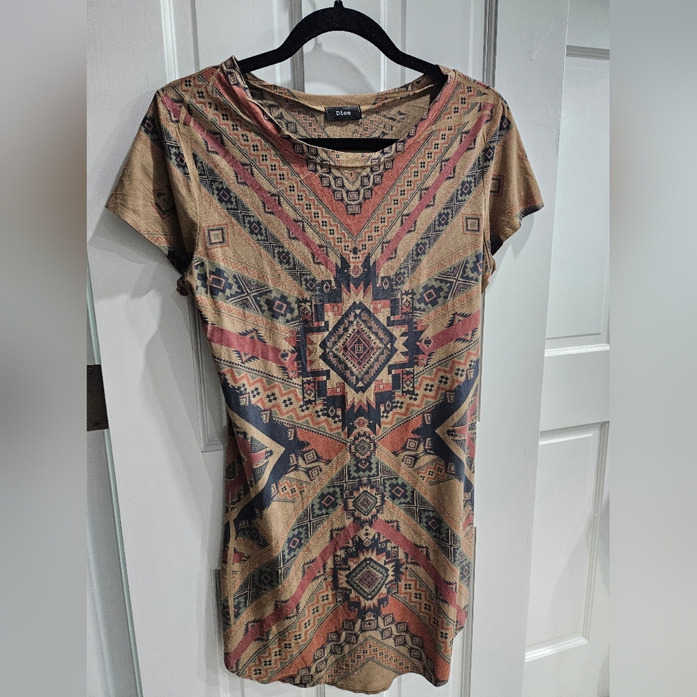 Boho Tribal Print Dress